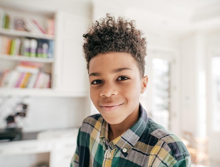 smiling teen boy