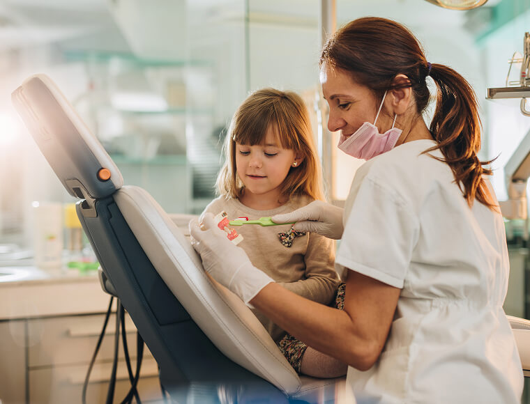 dentist with patient